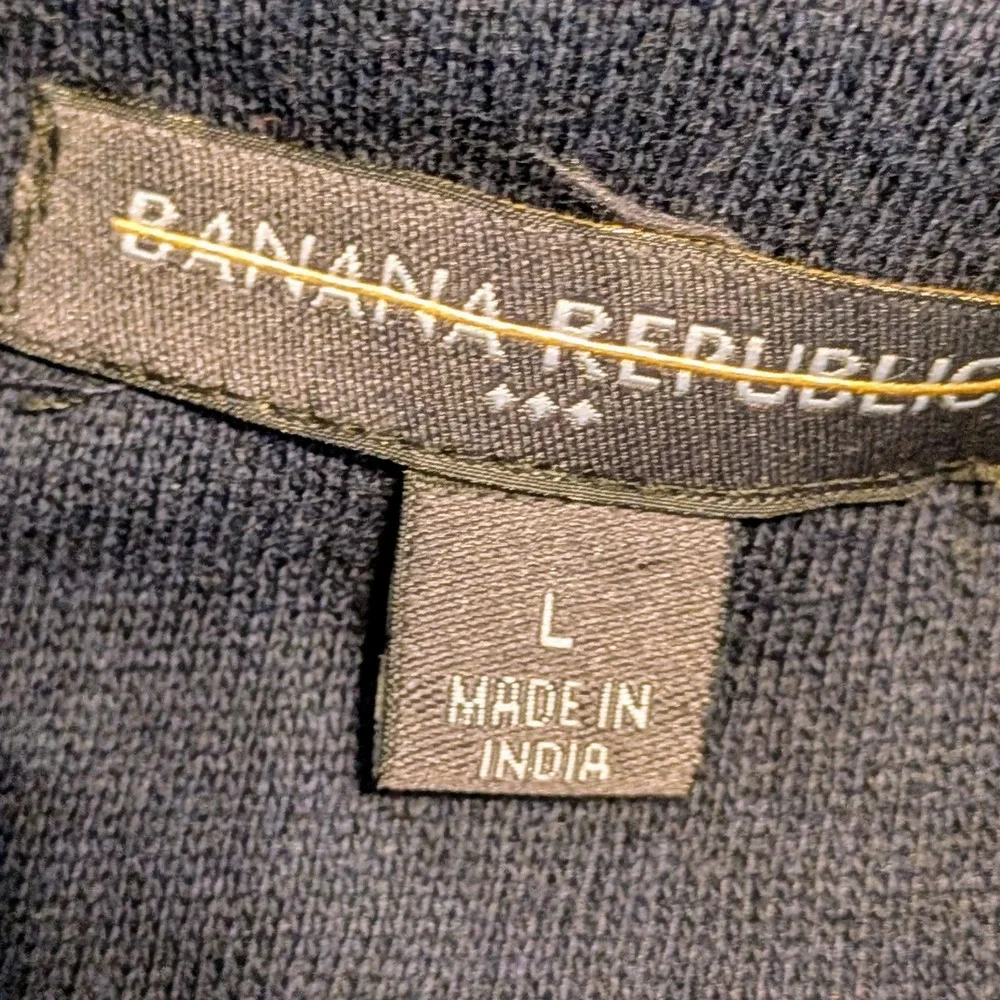 Banana Republic Mens Navy Blue BR Logo Pullover Hoodie‎ Sweatshirt Large  NWOT